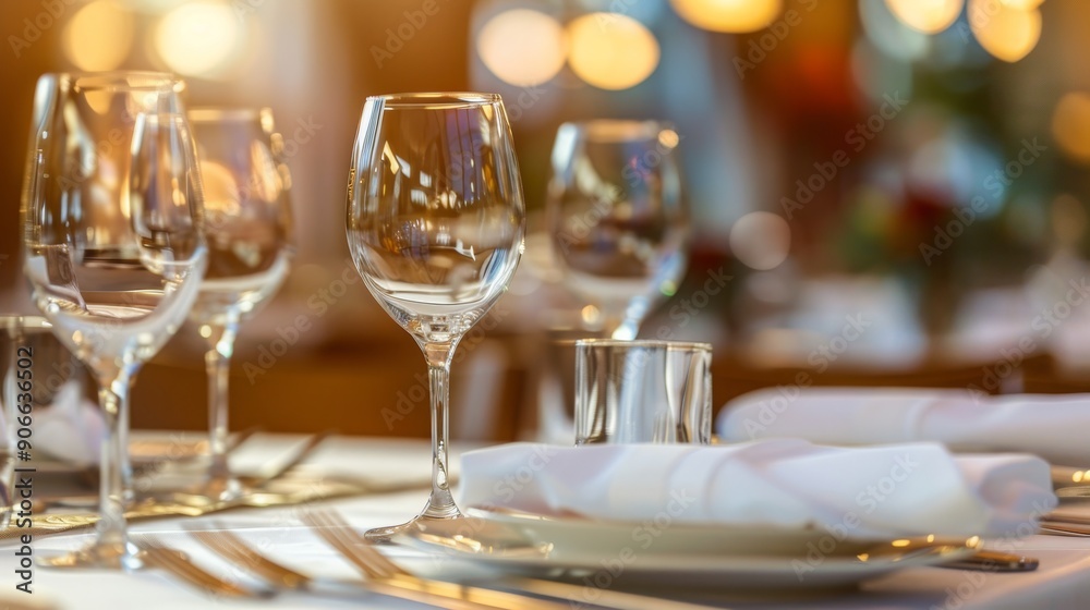 glasses on the table,
catering table set service with silverware, napkin and glass at restaurant before party. glasses on the table,
catering table set service with silverware, napkin and glass at restaurant before party.