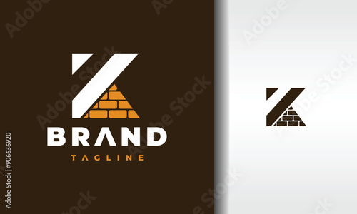 letter K brick logo