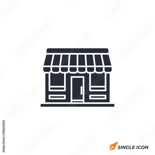 Storefront icon vector illustration. Storefront symbol isolated on white background