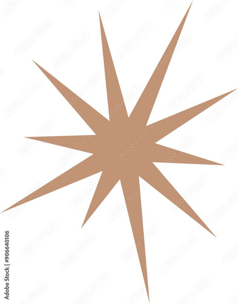 flat abstract brown star flat abstract brown star
