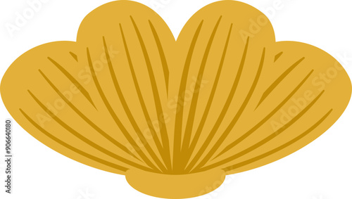 flat abstract simple yellow flower head