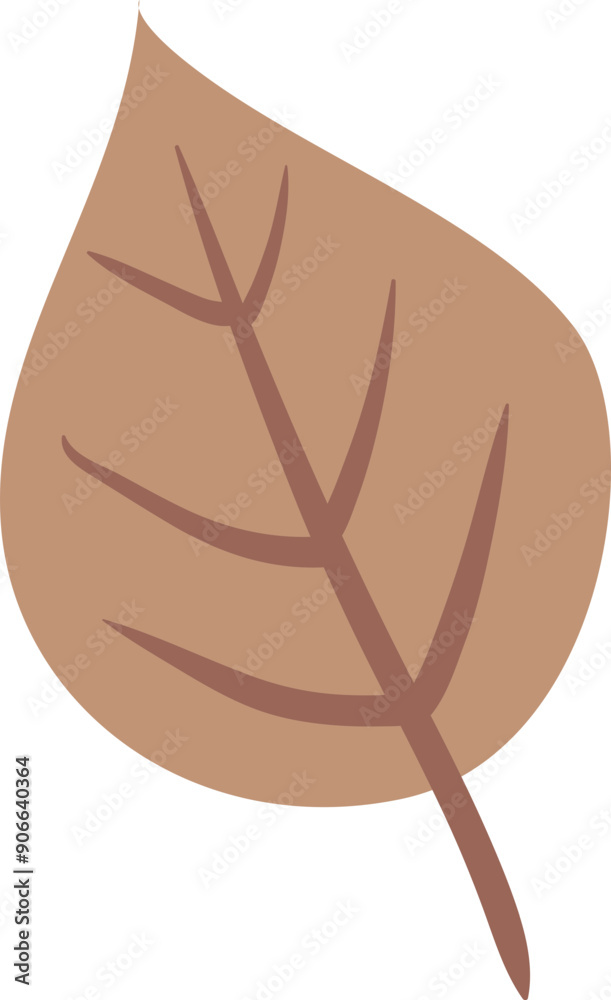 flat abstract brown dry autumn leaf