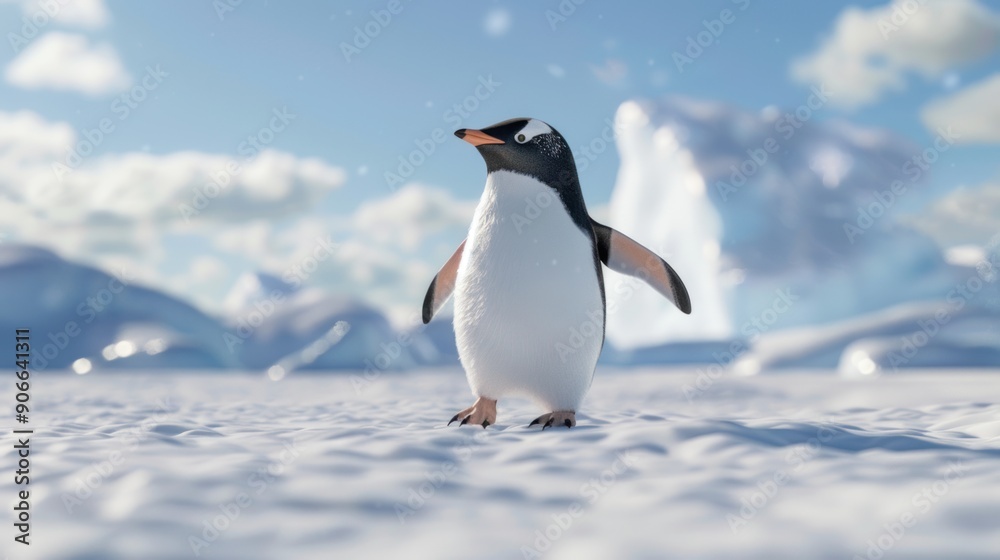 Obraz premium Penguin in the Antarctic