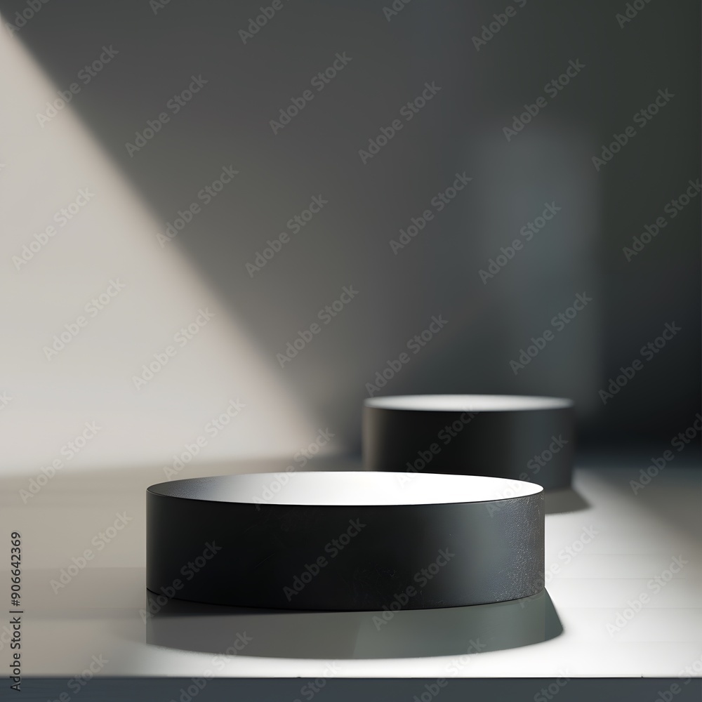 interior of a modern house with close up product display podium interior of a modern house with close up product display podium