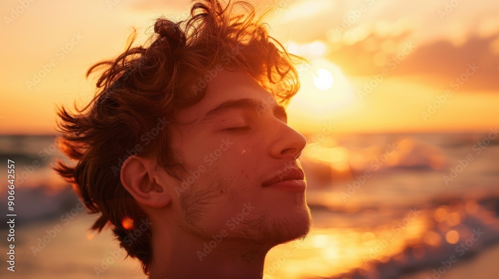 The person at sunset The person at sunset