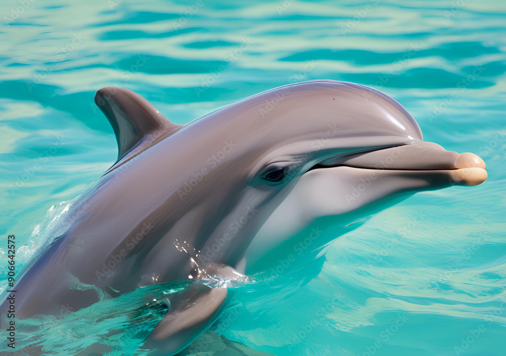 Naklejka premium Dolphin Close-Up