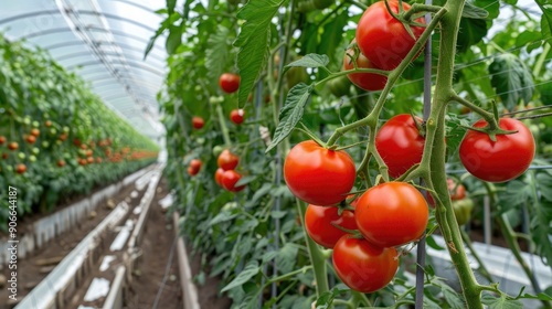 Wallpaper Mural Ripe red tomatoes ready for harvest in organic greenhouse Torontodigital.ca