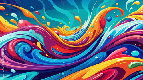 colorful wave pattern