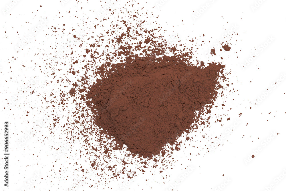 Brown powder isolated on transparent background. Brown powder isolated on transparent background.