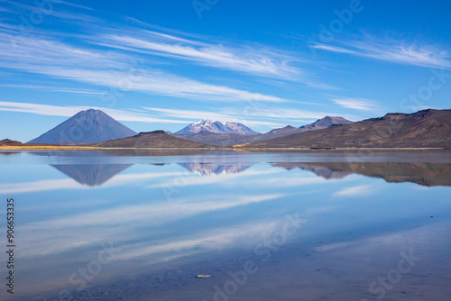 La Reserva Nacional de Salinas y Aguada Blanca. Ubicada en los departamentos peruanos de Arequipa y Moquegua, Peru.