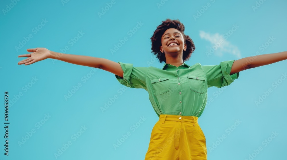 The woman with open arms