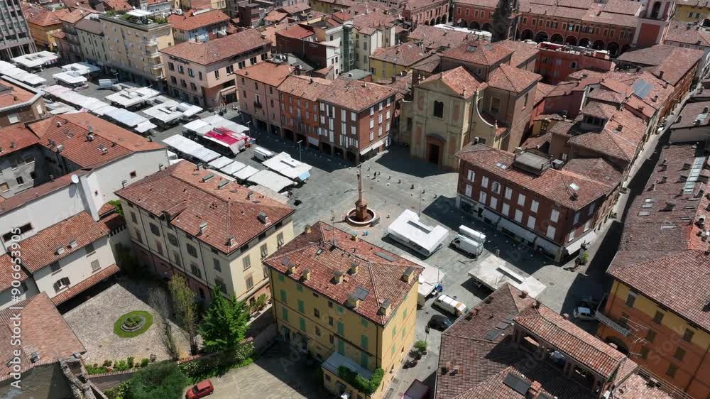 Aerial view of the historic center of the town of Sassuolo in the province of Modena Aerial view of the historic center of the town of Sassuolo in the province of Modena