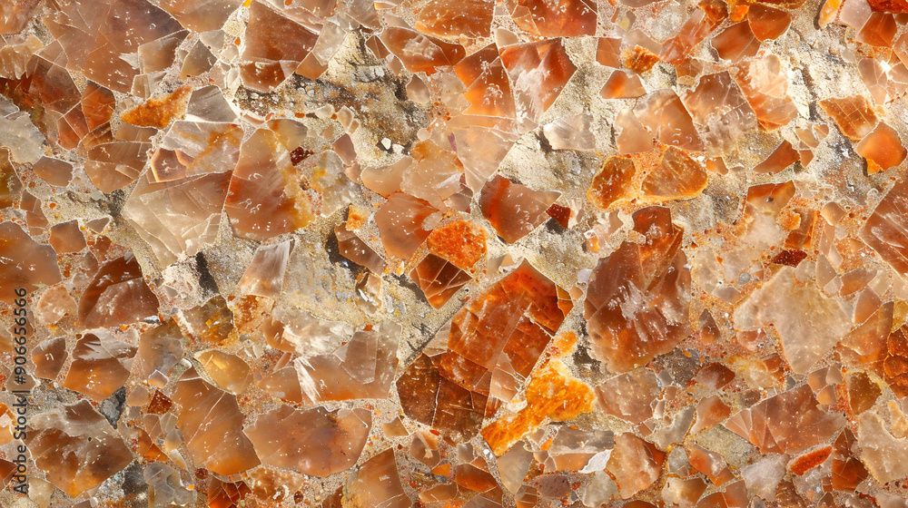 Fototapeta premium Sunstone texture with sparkling inclusions and background illustration