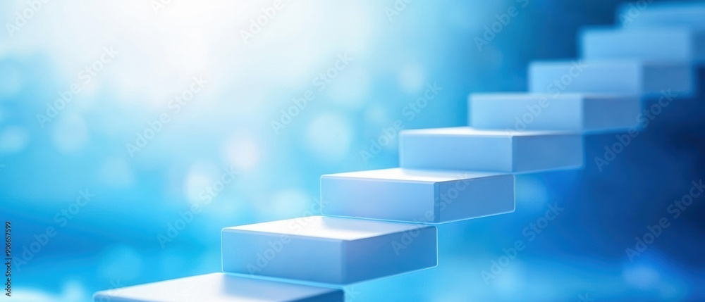 Fototapeta premium Business excellence final step on a presentation slide, elegant design, focused content