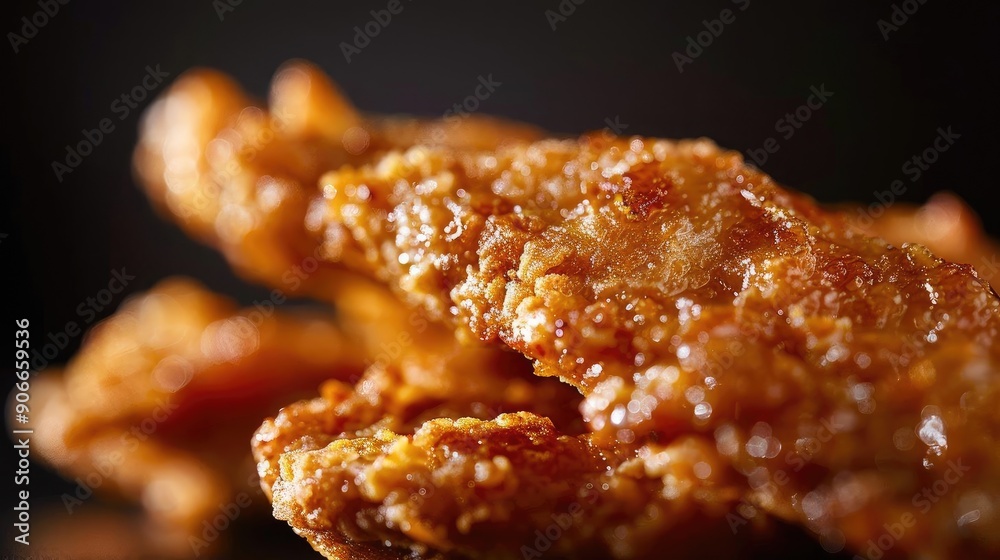 Crispy and golden fried chicken pieces stacked beautifully for a mouthwatering visual feast. Crispy and golden fried chicken pieces stacked beautifully for a mouthwatering visual feast.