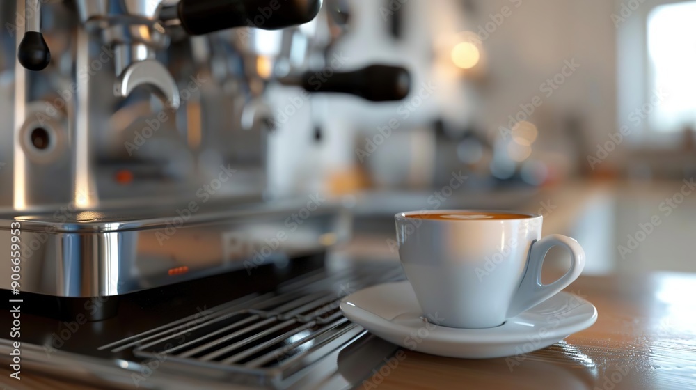 Coffee Machine and Cup of Espresso Coffee Machine and Cup of Espresso