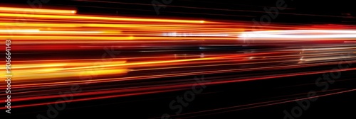 Trail of a moving car s tail lights