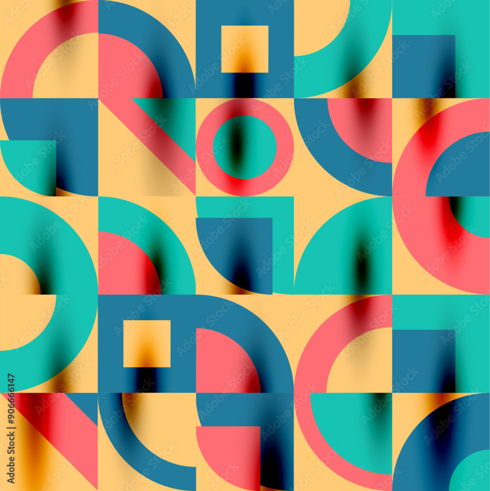 Neo memphis geometric pattern with circles, squares. Pop art abstract background for covers, banners, flyers and posters and other templates Neo memphis geometric pattern with circles, squares. Pop art abstract background for covers, banners, flyers and posters and other templates