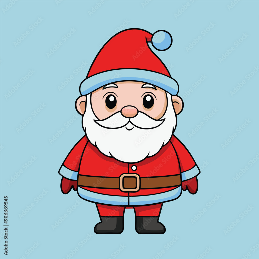 Cute Santa Clause vector flat illustration design