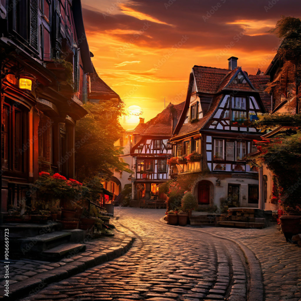 Fototapeta premium town at night