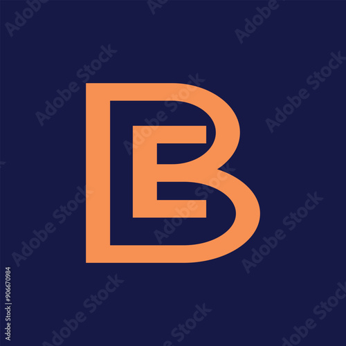 BE ,EB ,B ,E Abstract Letters Logo Monogram