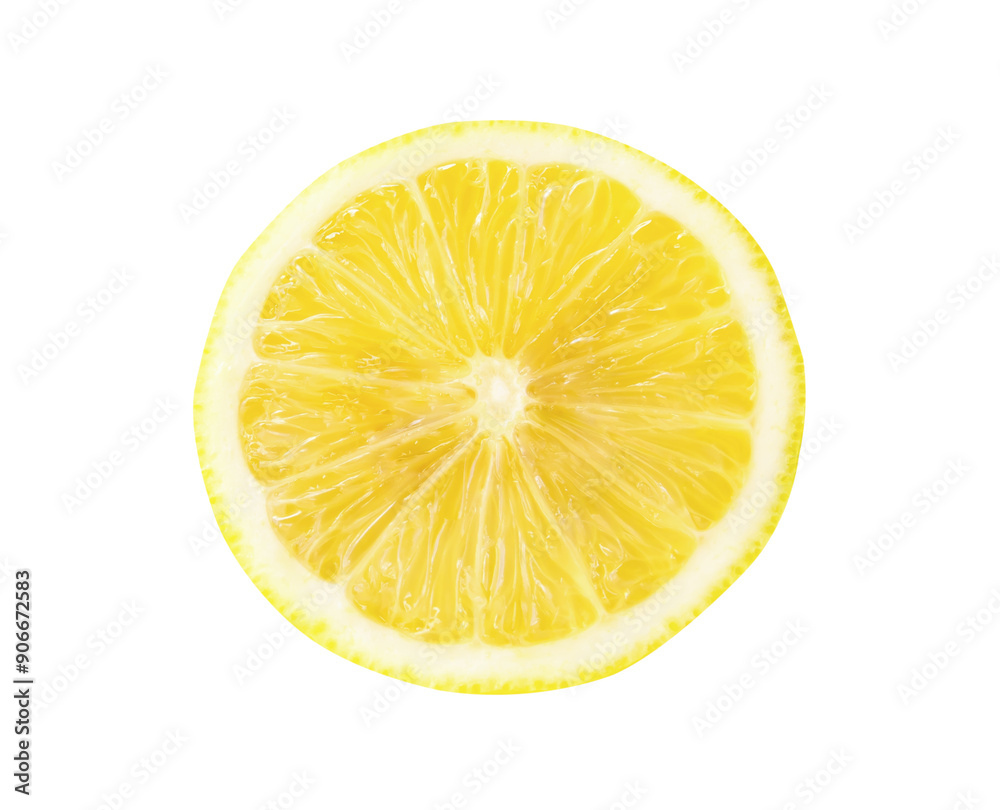 Top view of fresh yellow lemon half isolated with clipping path in png file format Top view of fresh yellow lemon half isolated with clipping path in png file format