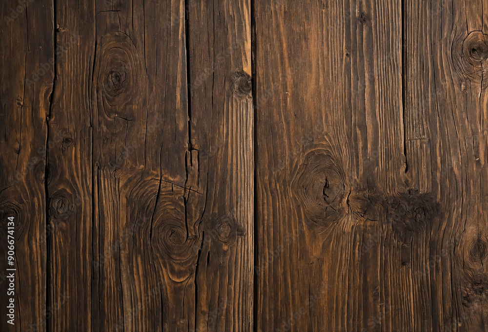 Fototapeta premium Rustic wooden plank background with natural grain and weathered texture
