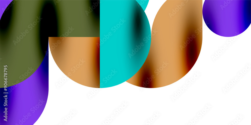 Shadow effect shiny circles and round triangles geometric modern art. Vector Illustration For Wallpaper, Banner, Background, Card, Book Illustration, landing page