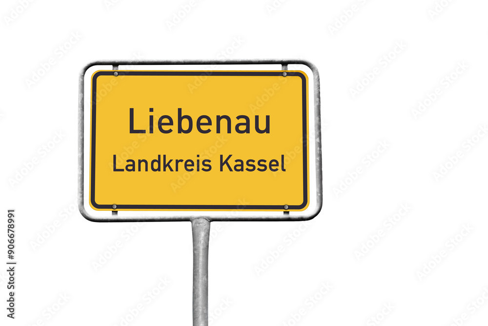 Ortstafel, Liebenau, Landkreis Kassel, freigestellt als PNG, (Symbolbild) Ortstafel, Liebenau, Landkreis Kassel, freigestellt als PNG, (Symbolbild)