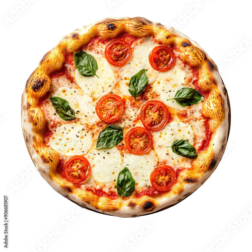 Pizza Margherita Isolated o...