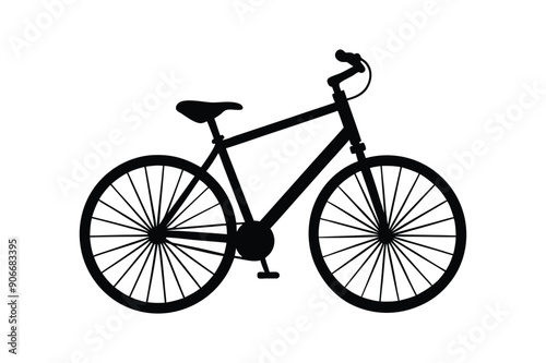 A Vintage bicycle silhouette vector illustration