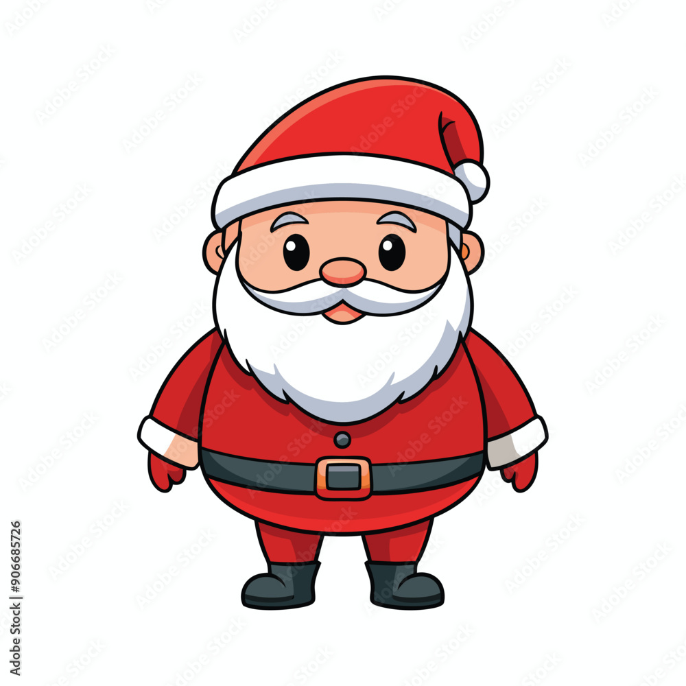 Cute Santa Clause vector flat illustration design Cute Santa Clause vector flat illustration design