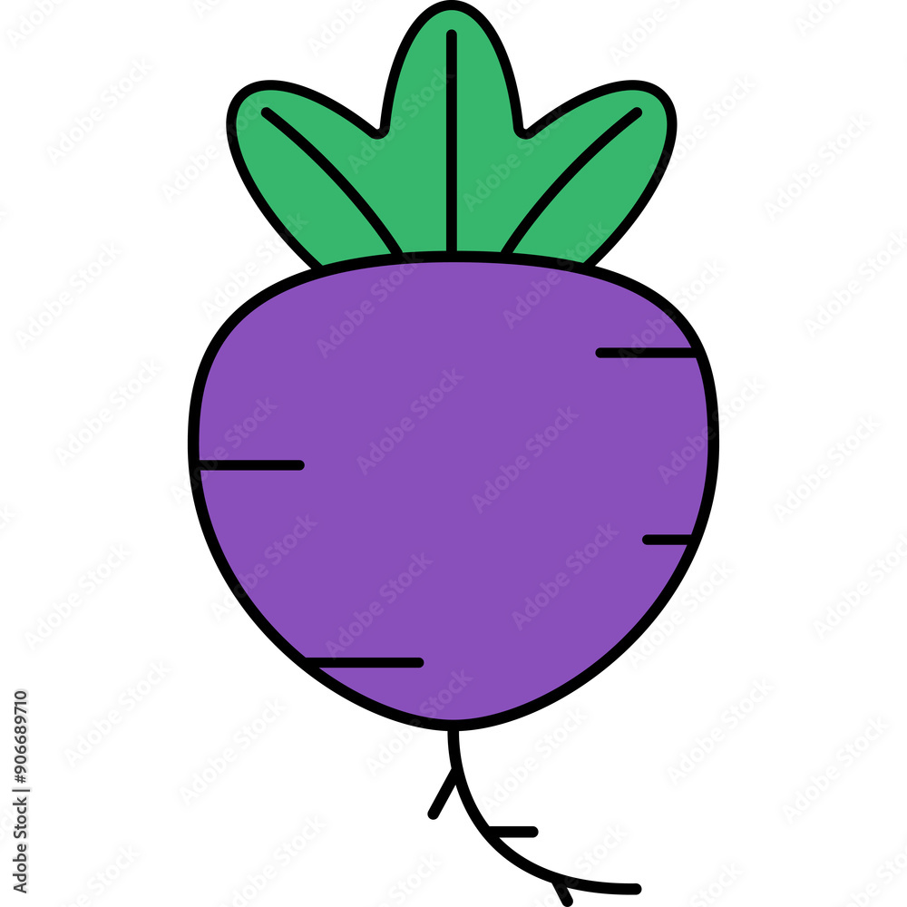 Turnip illustration isolated on transparent background Turnip illustration isolated on transparent background