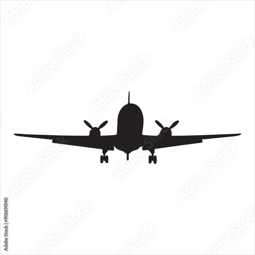 plane silhouette on a white background
