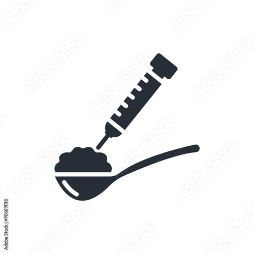 heroin icon. vector.Editable stroke.linear style sign for use web design,logo.Symbol illustration.