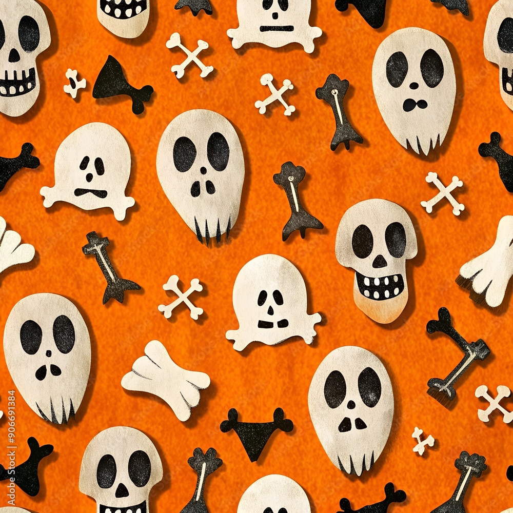 Fototapeta premium Ghosts and Skulls