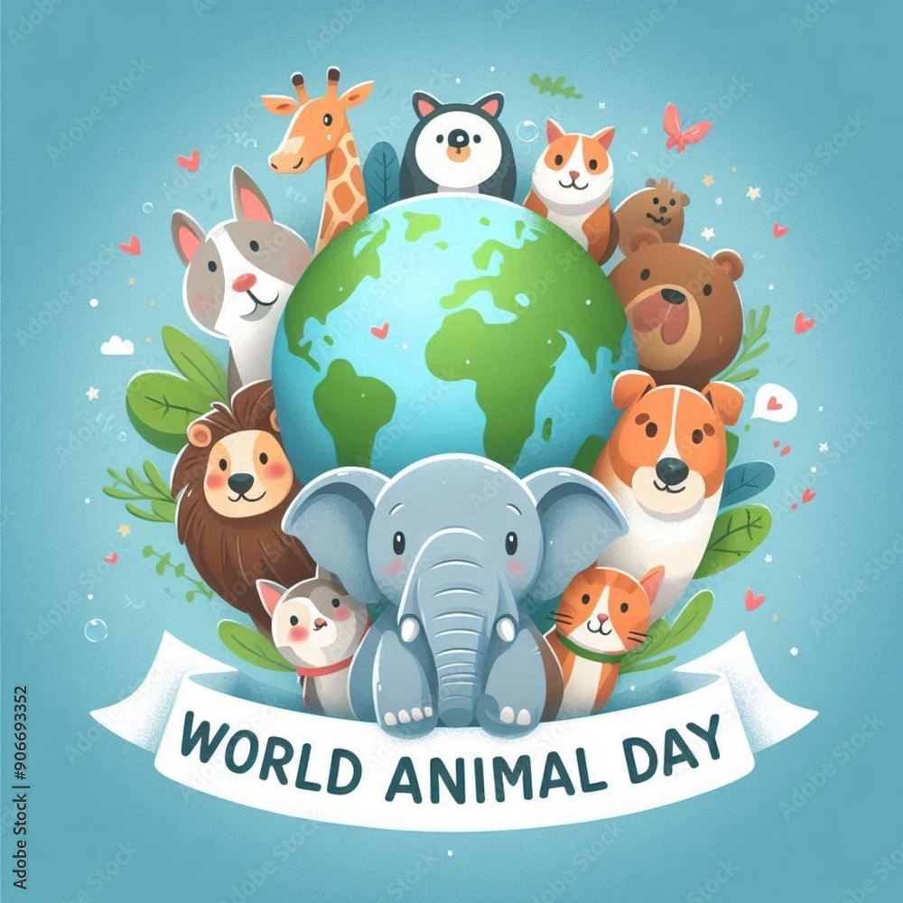 Fototapeta premium World animal day collage image
