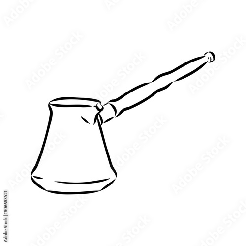 Turkish Coffee, coffee, sketch of coffee beans, vector