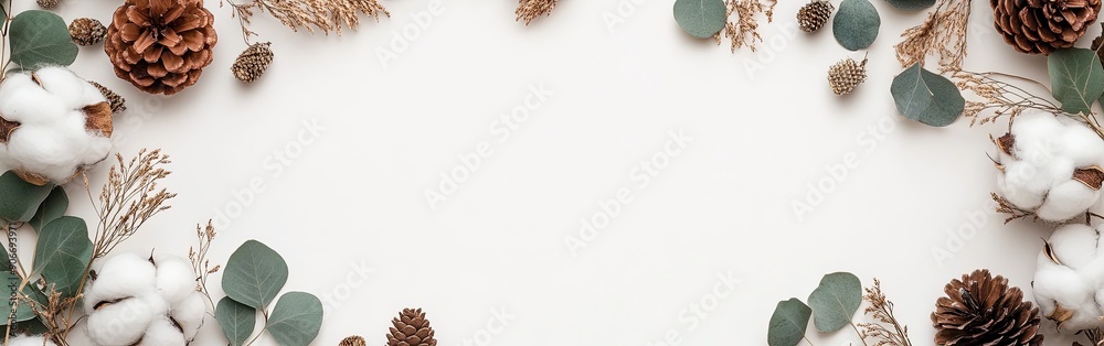 Obraz premium Autumn Inspired Frame With Natural Elements