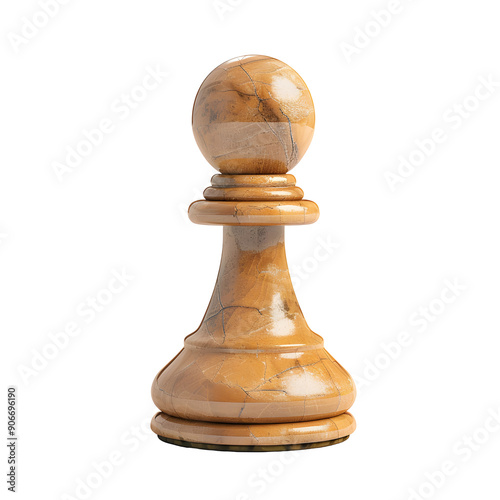 Chess pawn isolate on Transparency Background