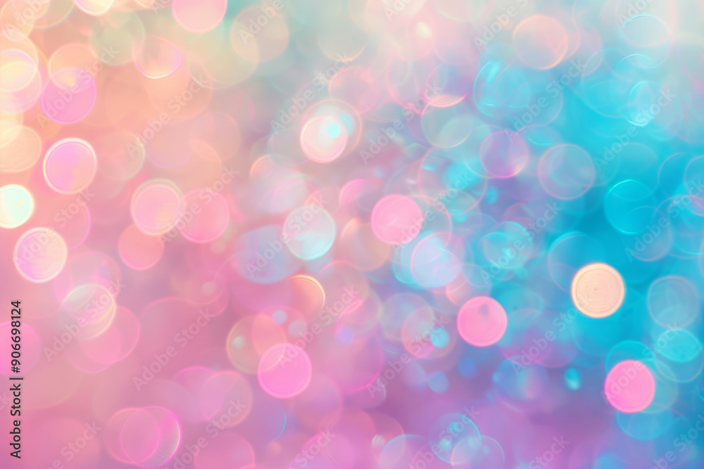 Soft pastel colored bokeh lights. Dreamy festive background Soft pastel colored bokeh lights. Dreamy festive background