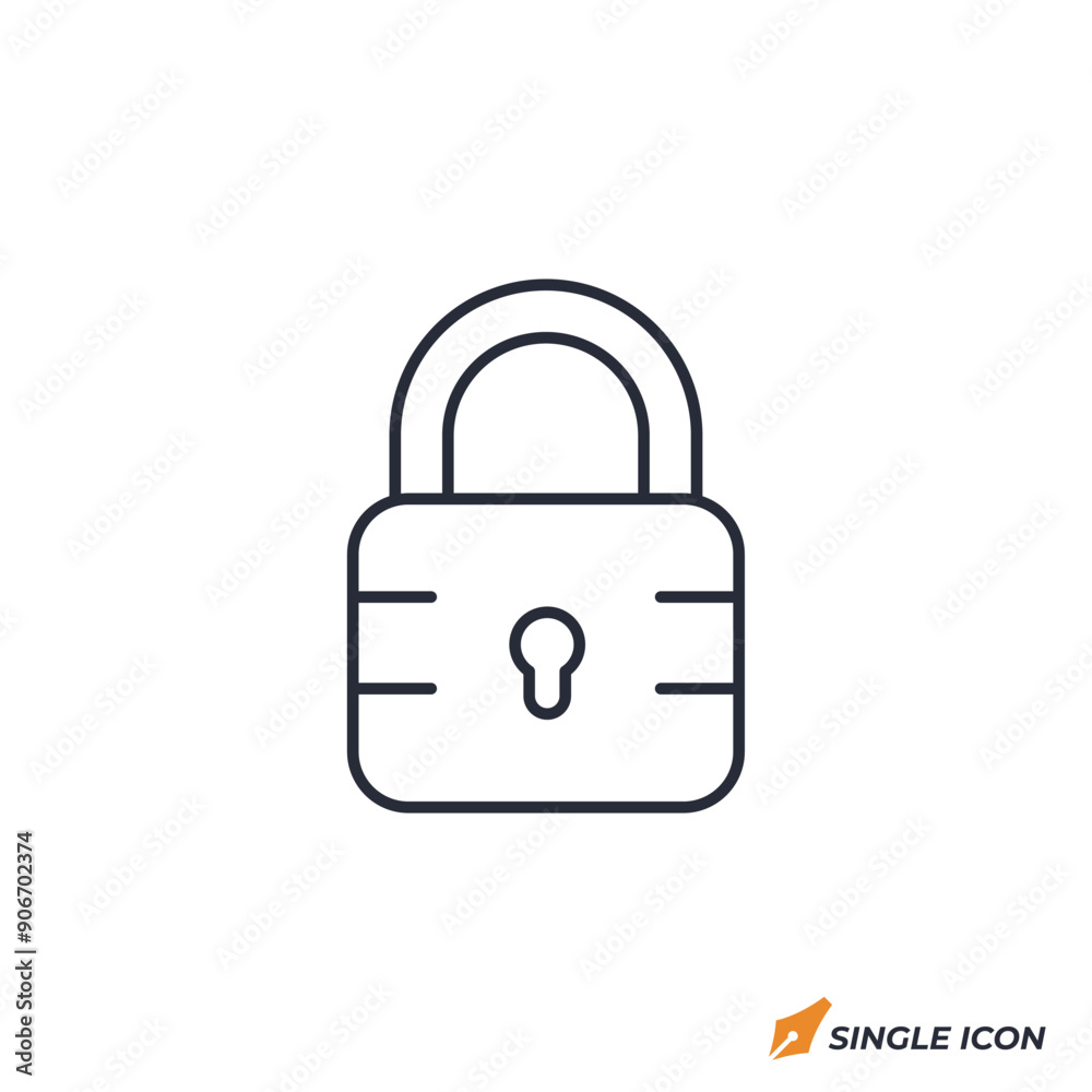Padlock icon vector illustration. Padlock symbol isolated on white background