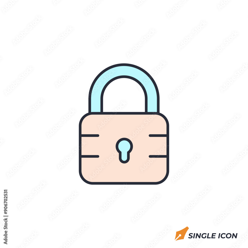 Padlock icon vector illustration. Padlock symbol isolated on white background Padlock icon vector illustration. Padlock symbol isolated on white background