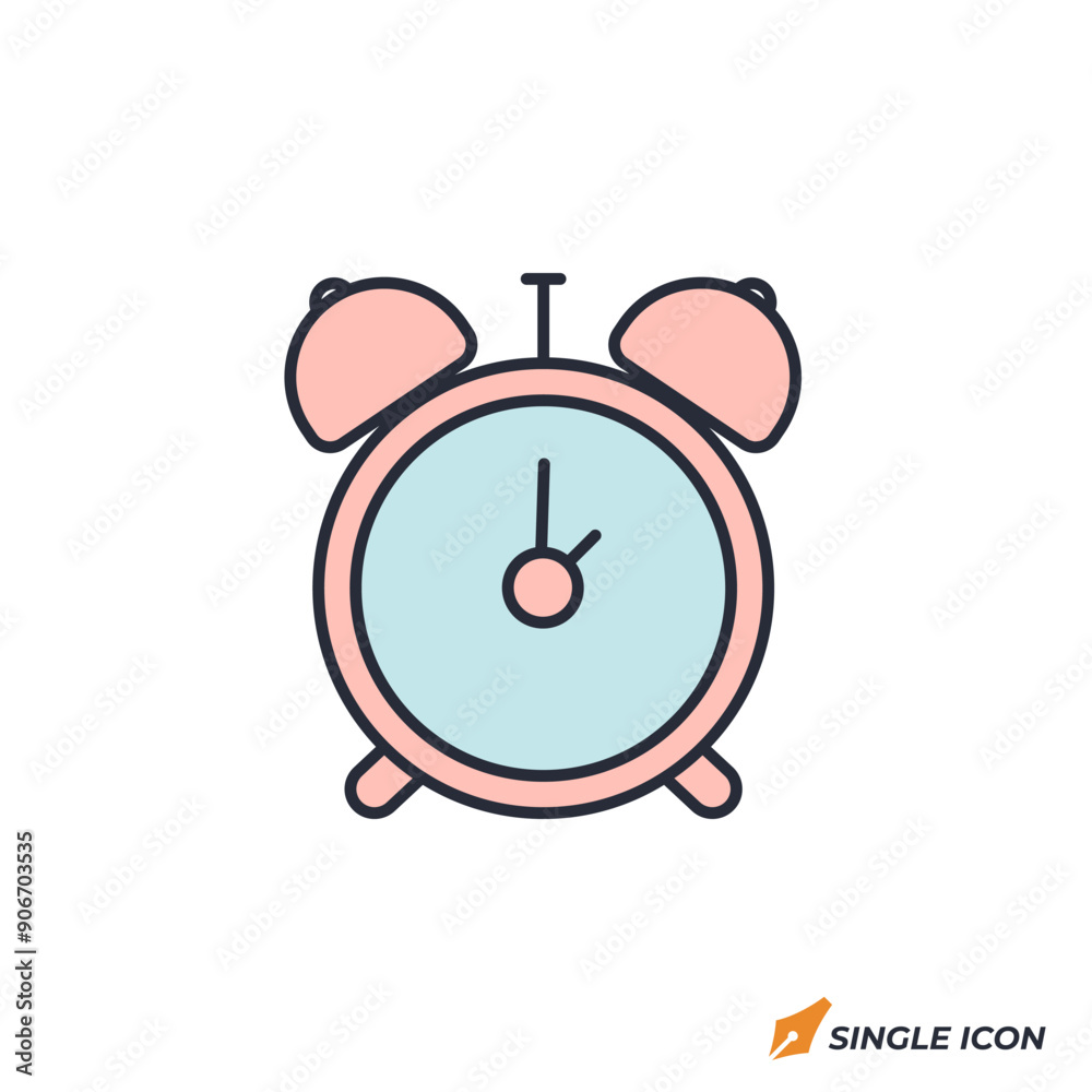 Alarm bell icon vector illustration. Alarm bell symbol isolated on white background Alarm bell icon vector illustration. Alarm bell symbol isolated on white background