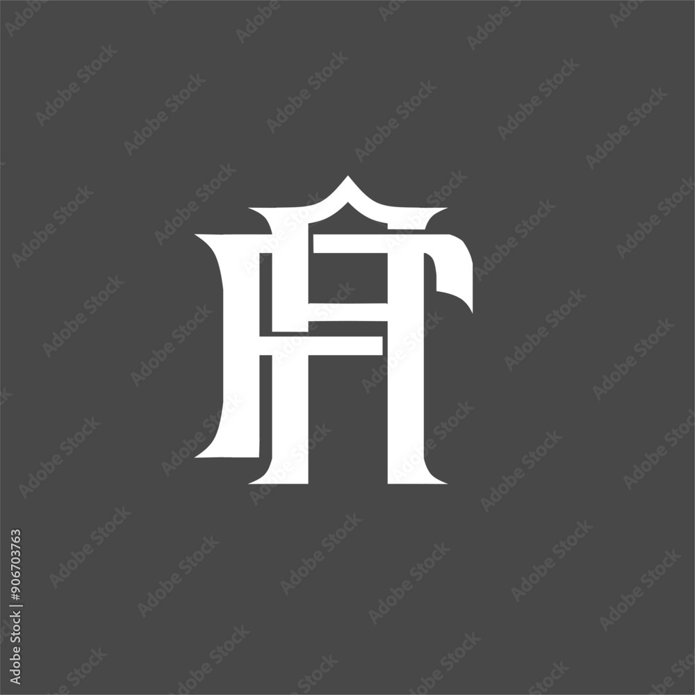 Monogram logo a combination of the letters a and f or the letters f and a Monogram logo a combination of the letters a and f or the letters f and a