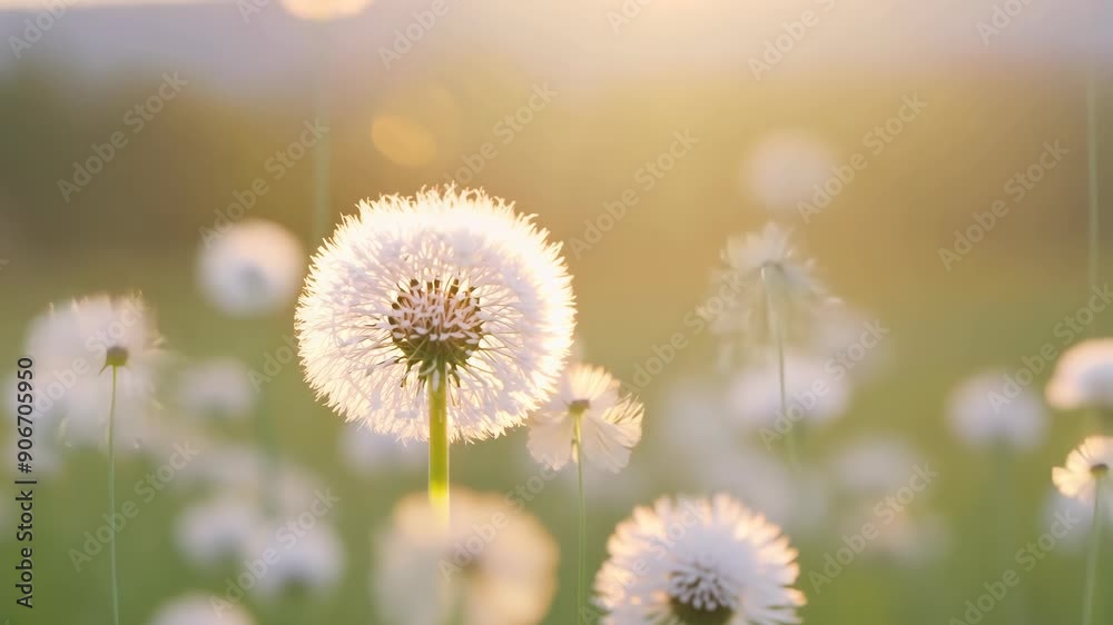 Pastel Dandelions Whispering Wishes in the Air Pastel Dandelions Whispering Wishes in the Air