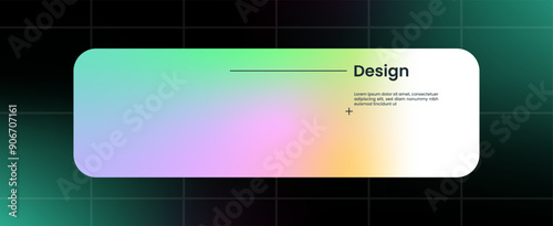 Modern design element in gradient color. Futuristic pop up interface.