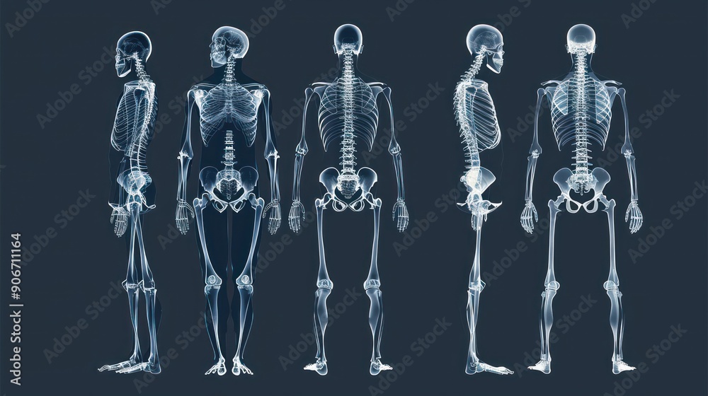 Fototapeta premium Medical illustration x-ray of a human