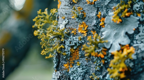 Close up of tree lichen photo