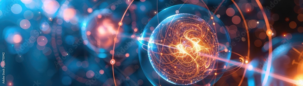 Quantum particles and uncertainty principle, position and momentum, front view, Heisenberg uncertainty, technology tone, Complementary Color Scheme, uhd, copy space for text, Quantum particles and uncertainty principle, position and momentum, front view, Heisenberg uncertainty, technology tone, Complementary Color Scheme, uhd, copy space for text,
